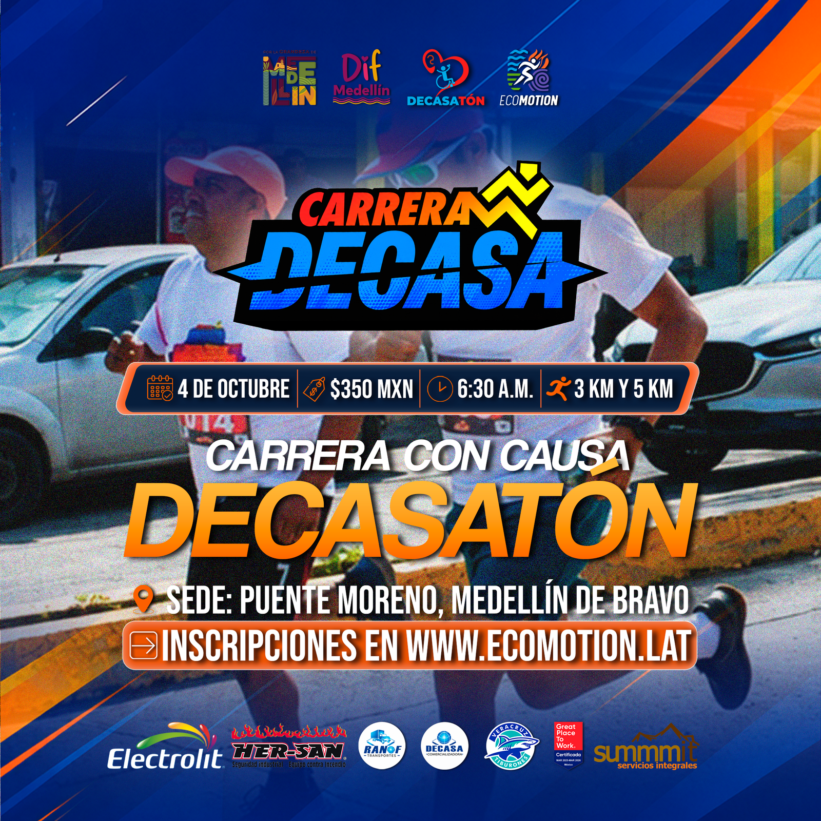 Flyer de la carrera DECASA 2026